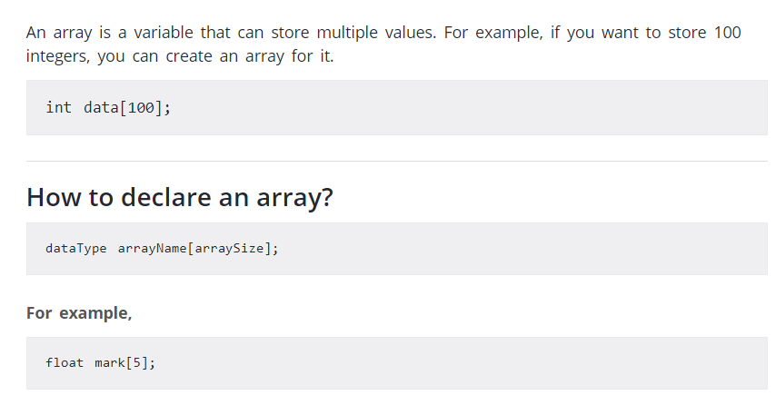 an array is a variable that can store multiple