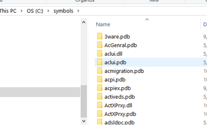 symbols folder is most likely empty now