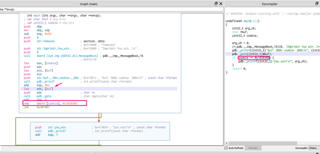 new names in the decompiler