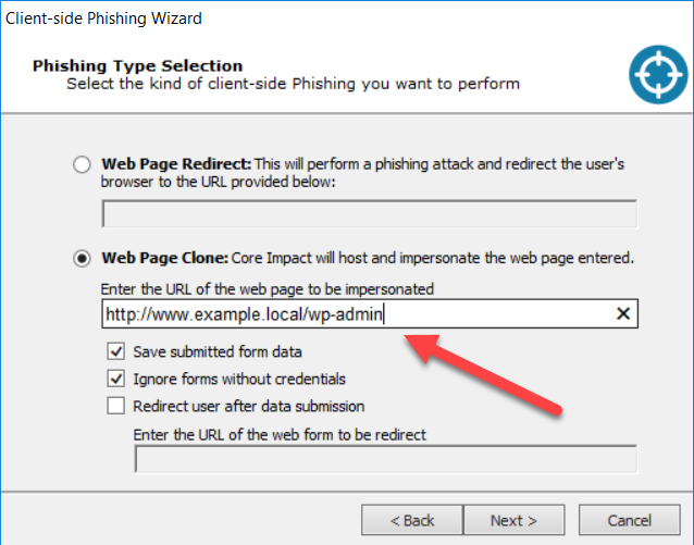 phishing wizard-web page clone