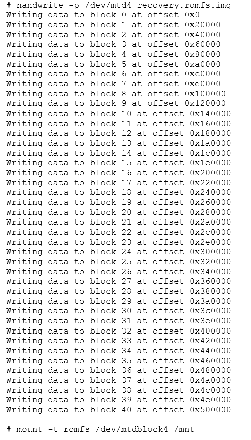 writing data to block