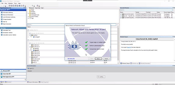 Core Impact Capturing a User Box