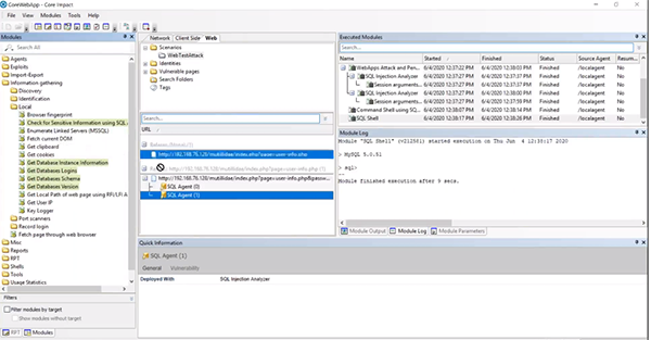 Core Impact Local Information Gathering