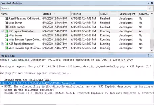 Core Impact XSS Post-Exploitation