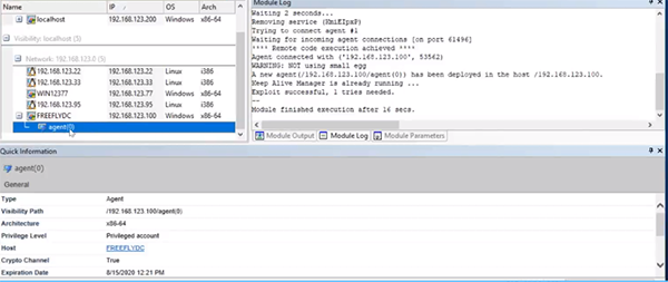 Core Impact Password Spraying Pivoting