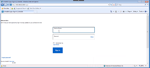 Core Impact LinkedIn Phishing Campaign