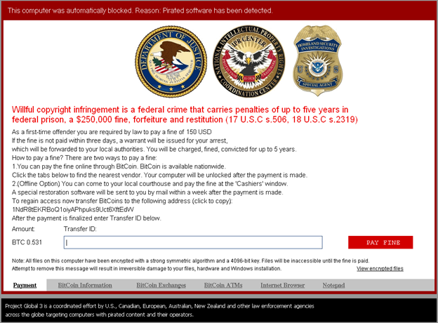 Desktop Hijack example exposed by a Locker-ransomware type (Threat Research Team repository)