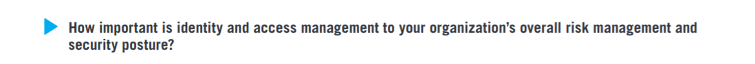 How Important is identity and access management to your organization's overall risk management and security posture?