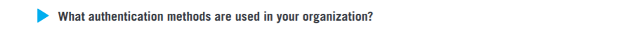 What authentication methods are used in your organization?