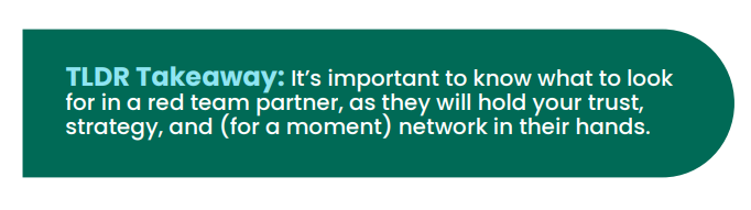 tldr choosing red teaming provider