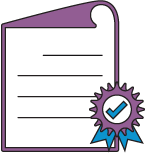 Compliance certificate icon