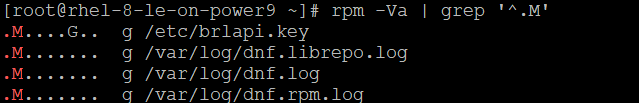 rpm -Va