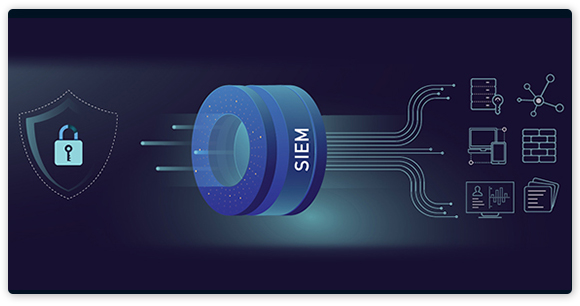 A SIEM solution securely filtering the data generated from various systems and devices in a network
