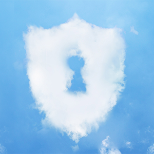 Security shield out of clouds
